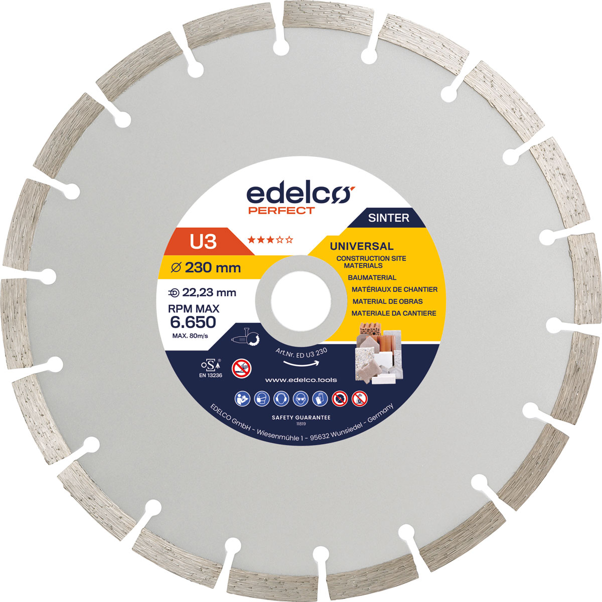 Diamond cutting discs and diamond tools